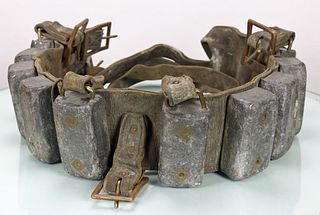 Vintage Divers Weight Belt With 10 Lead Ingots