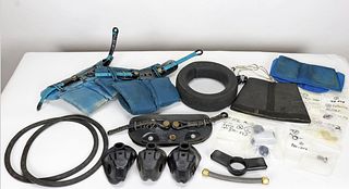Assortment of Miller Diving Helmet Parts