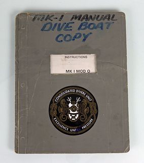 USN NAVSEA Mark 1Mod O Diving Outfit Technical Manual