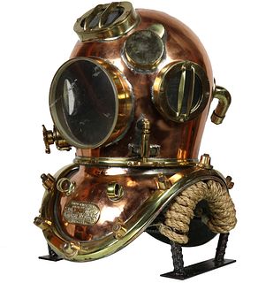 Customized 1943 US Navy Mark V Diving Helmet