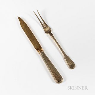 Tiffany & Co. Vermeil Sterling Silver Fruit Fork and Knife Set