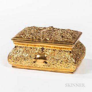 Gorham Gold-plated Sterling Silver Jewelry Box and Cover