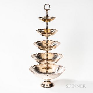 Thomas Gorde Silver-plated Five-tier Compote