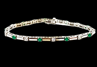 Pico Emerald and Diamond Bracelet
