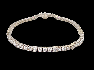 Delicate Gem Diamond Tennis Bracelet