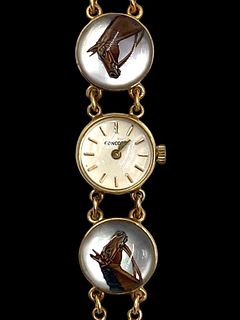 Concord Essex Crystal Horse Bracelet Watch