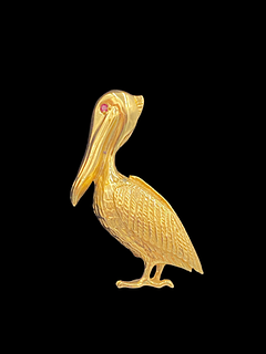 14K Gold Pelican Pin