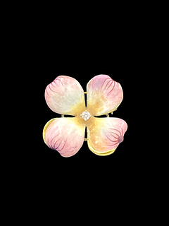 Larter & Sons Gold and Enamel Pansy Pin