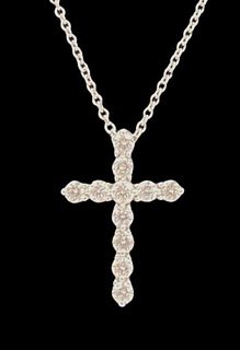 Pico Diamond Cross Pendant on Chain