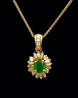 Henry Dankner Emerald and Diamond Necklace