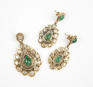 A set of gem and mixed-metal jewelry