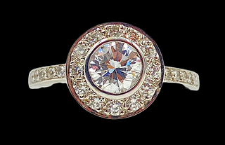 After Tiffany, Round Bezel Set Diamond Ring