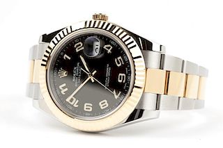 A stainless steel and gold Rolex ''Datejust II''