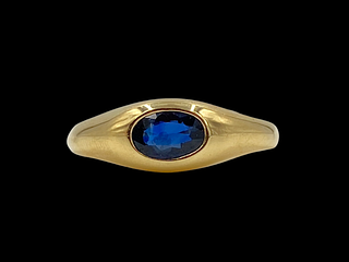 Larter &  Sons Oval Bezel Set Sapphire Ring