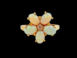 M. Spain Opal Flower Ring