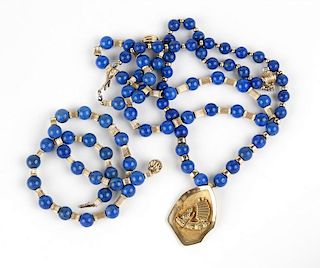 Three lapis lazuli necklaces