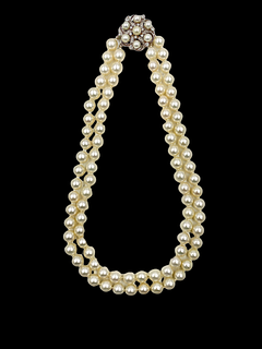 Estate Double Strand 8.5mm Pearl Necklace