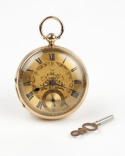 A gents English gold pocket watch
