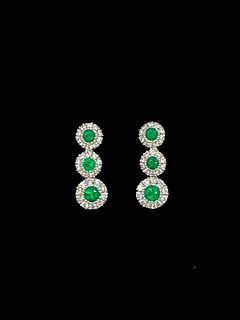 Pico Emerald and Diamond Earrings