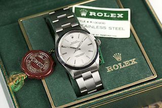 A Rolex Oyster Perpetual stainless steel watch