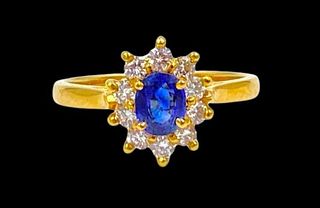 Suna Brothers Sapphire and Diamond Ring