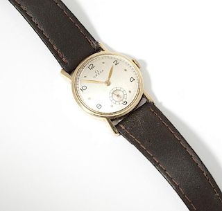 A gent's Omega gold wristwatch