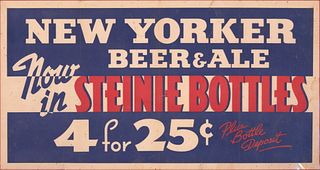 1940 New Yorker Beer & Ale  Ridgewood, New York