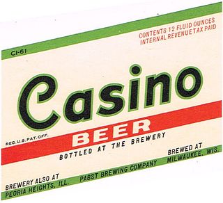 1936 Casino Beer 12oz  WI286-80V Milwaukee, Wisconsin