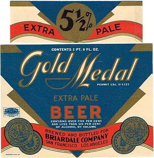 1935 Gold Medal Beer 24oz  WS6-15 Eureka, California