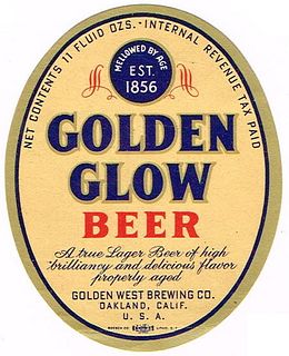 1940 Golden Glow Beer 11oz  WS25-05 Oakland, California