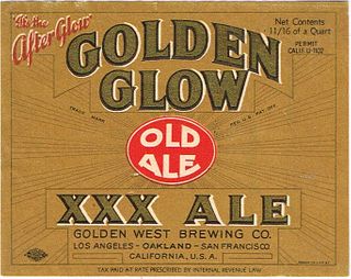 1933 Golden Glow Old Ale 22oz  WS25-18 Oakland, California
