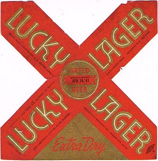 1941 Lucky Lager Extra Dry Beer 11oz  WS37-22V Vancouver, Washington