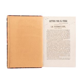 Lecturas para el Pueblo / Oliverio El Orfeonista. Periódico Semanal. México, 1870. dos obras en un volumen.