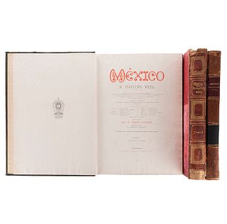 Sierra, Justo. México su Evolución Social. México: J. Ballescá y Compañía, Sucesor, Editor, 1900 - 1901. Pzs: 3.