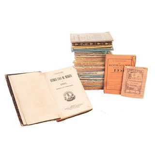 Colección de Calendarios de Galván, Boix, Rodriguez, Murguia. México,1843 - 1915. Piezas: 47.