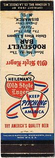 1943 Old Style Lager Beer 113mm WI-HEIL-13 - Roosevelt Bar Bismarck North Dakota
