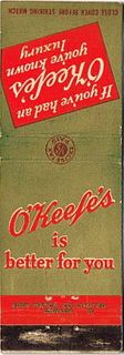 1950 O'Keefe's Beer 113mm long - If You've Had An O'Keefe's You've Known Luxury