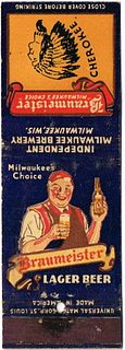 1937 Braumeister Lager Beer 113mm WI-IM-4.1 - Cherokee Indian