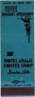 1941 Schneider's Pale Dry Beer 113mm CO-SCH-C - Hotel Adams Coffee Shop Denver Colorado