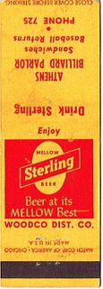 1965 Sterling Beer IN-STERL-4 - Athens Billiard Parlor Athens Illinois