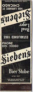 1933 Sieben's Real Lager Beer 114mm IL-SIEB-1