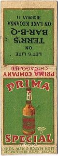 1930 Prima Special IL-PRIMA-2 - Terr's Bar-B-Q Barbecue Lake Kegansa (Kegonsa) in Stoughton Wisconsin