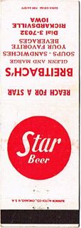1954 Star Beer 115mm IA-DS-4 - Breitbach's CafÃ© Â Rickardsville Iowa