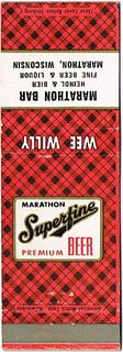 1958 Superfine Premium Beer 113mm WI-MARA-10 - Marathon Bar Heindl & Bier