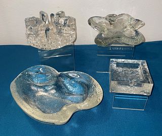 Collection Iceberg Art Glass Articles Mid Century Organic 