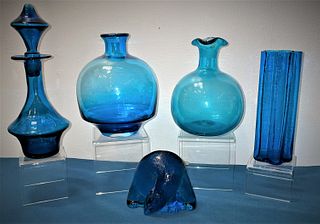 Collection Blue BLENKO Art Glass 