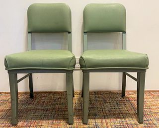 Pair Mid Century Steelcase Office Chairs 