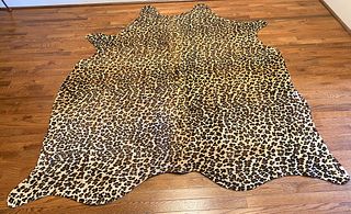 Leopard Print Cowhide Rug