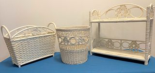Collection White Wicker Articles 