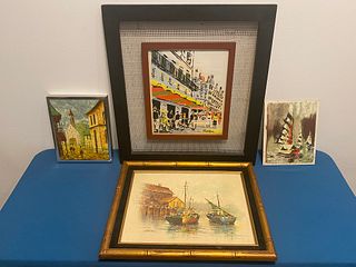 Collection Mid Century Landscape Oil Paintings 